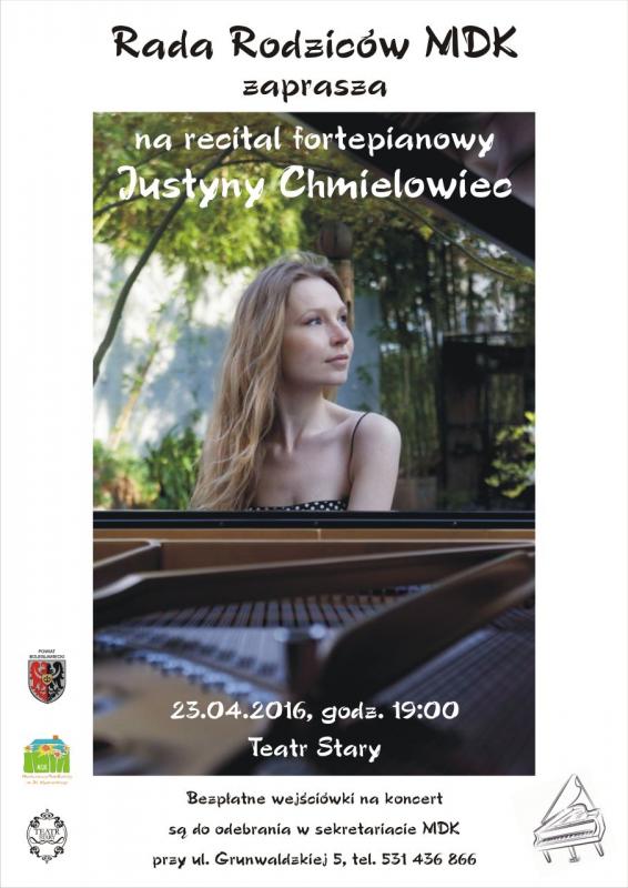 Koncert fortepianowy Justyny Chmielowiec